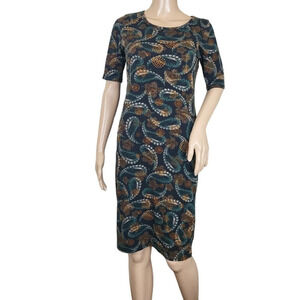 LulaRoe Julia Paisley Floral Knee Length Sheath Pencil Dress